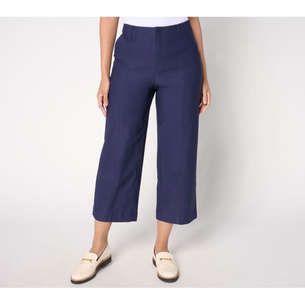 Joan Rivers Classics Collection Women's Plus Sz Pants 2X Wide Leg Blue A679964